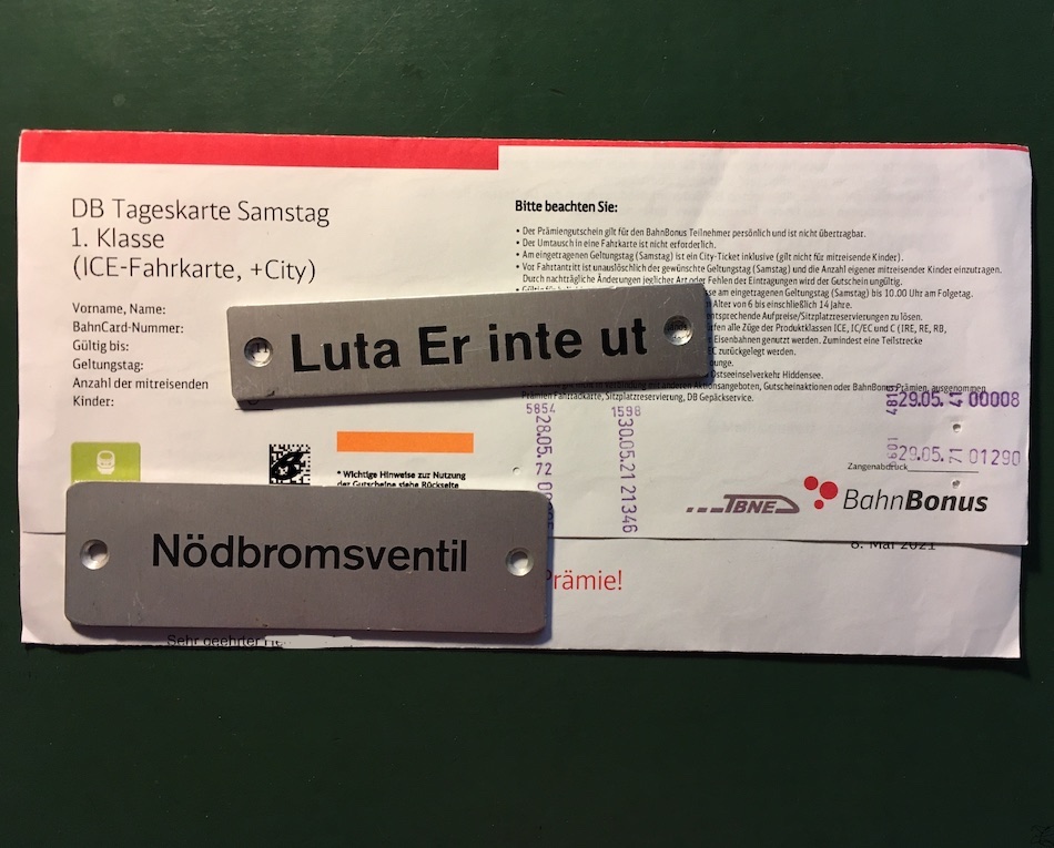 Unsere Fahrkarte.